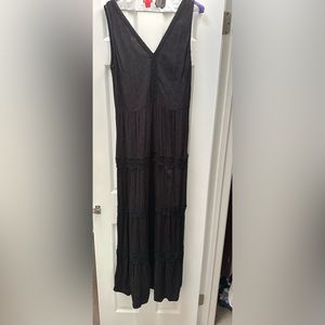Loft black maxi dress size small